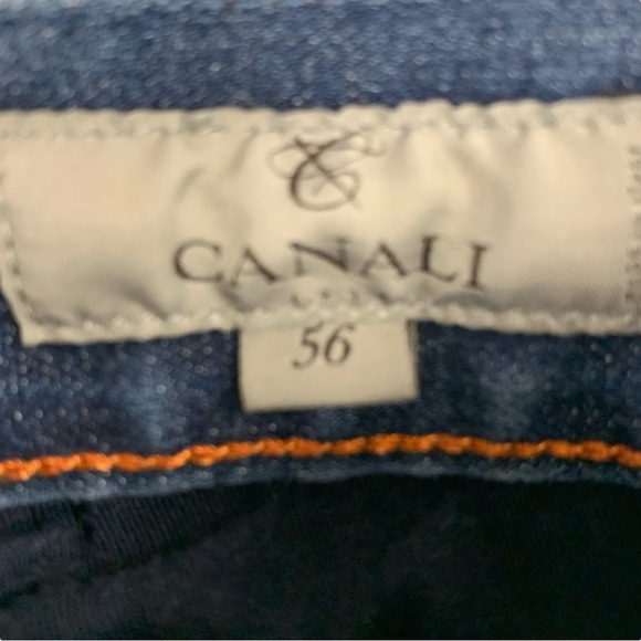 CANALI Italian Designer Straight-Leg Jeans Blue Denim - Size 38 (IT 56) - Picture 6 of 7